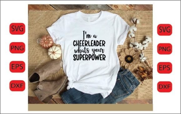 Cheerleader Superpower Graphics for Crafts