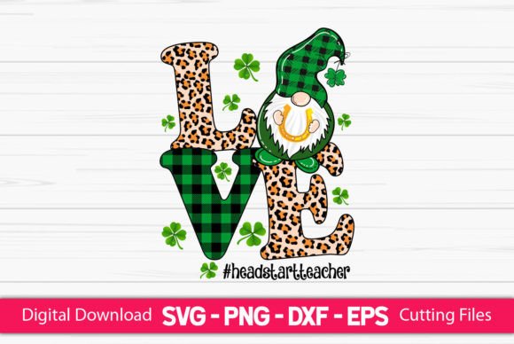 I Love Gnomes Head Start Teacher Graphics for Crafts
