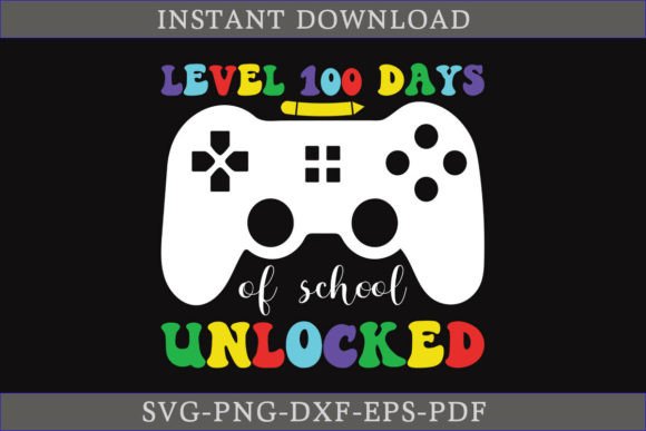 Level 100 Days School Retro Graphics & Crafts