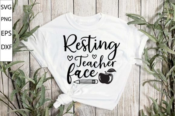 Resting Teacher Face SVG: Crafts & Graphics