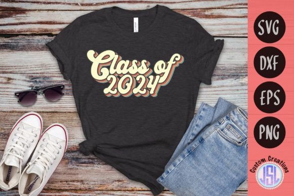 Retro Class of 2024 SVG for Crafts & Graphics