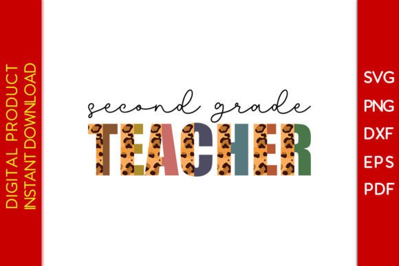 Second Grade Teacher Leopard Graphics for Crafts