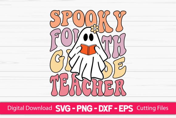 Spooky Fourth Grade Teacher Graphics for Crafts