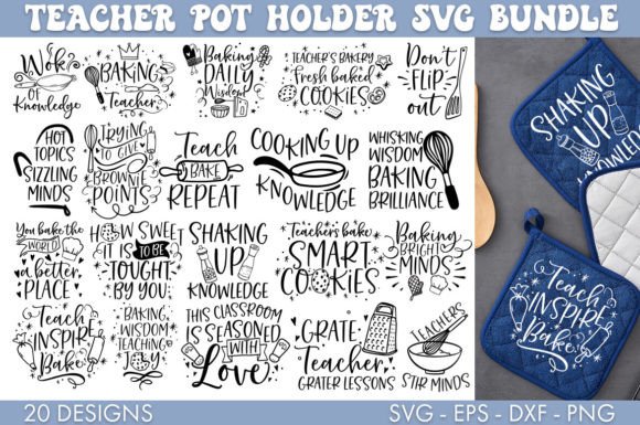 Teacher Pot Holder SVG: Graphics for Crafts