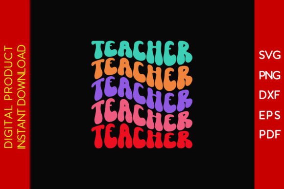 Vintage Teacher Sign Graphics for Crafts